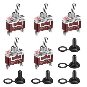 24Pcs 12V DC 30A 헤비 듀티 250V AC 15A SPST 2 핀 ON Off, 자동차 및 요트에 적합한 방수 해양 토글 스위