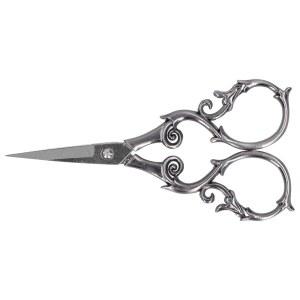 레트로 가위 유럽식 사용 미술 자수 모양 작은 회색 절단 도구 작품 스테인리스 스틸 빈티지 공예 재봉