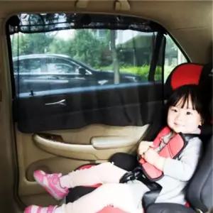 차량용 흡착 햇빛가리개 2p 자동 커튼뒷자리 차박 아기 양막 차단 커튼