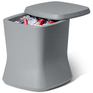 coast modern 야외 사이드 테이블 쿨러 그레이 23.6l(25쿼트) 파티오 장식 2 및 in 박스 - 보관 아이스