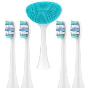 필립스 소닉케어 전동 칫솔과 호환되는 다기능 헤드가 포함된 교체용 리필 4개
