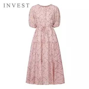 [인베스트] 플라워드로잉쉬폰원피스_INI6M1OP3331