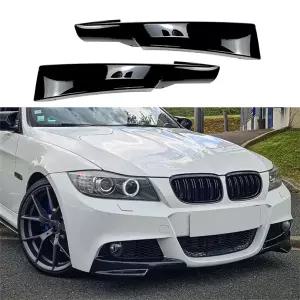 BMW 호환 3 시리즈 E90 E91 LCI M 스포츠 2009-2012 페어 프론트 범퍼 스플리터 립 카 디퓨저 스플리터 스