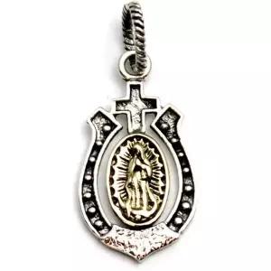 11424518 남자 목걸이 가벼운 패션 캐주얼 멕시코 마리아 성모 말발굽 말굽 펜던트 good vibrations