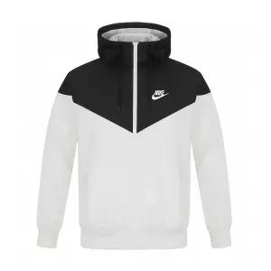 나이키 NSW 윈드러너 우븐 러닝 남자 바람막이 후드 자켓 점퍼 화이트블랙 흰검 DA0002-136