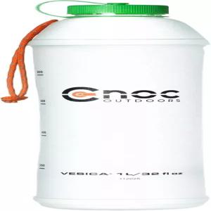 Cnoc 아웃도어 베시카 접이식 물병 1리터 그린 42mm 너비의 입실 비울 때 작게 포장되어 여행 및 하이킹에