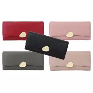 여자 학생 데일리 심플 모던 골드 버튼 고급 장지갑 VyY8+7SDp