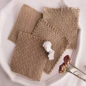 빈티지 레트로 사각 컵 액세서리 캔들 코스터 매트 gTb3+4hbe