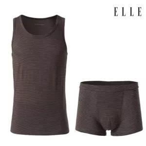 엘르 이너웨어 스트라이프 남성 런닝+드로즈세트 EEMRN822EEMDR822BR