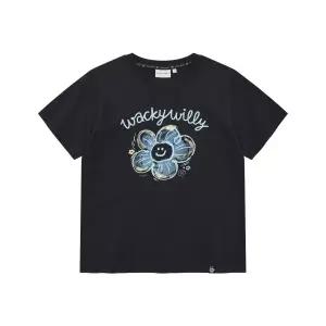 와키윌리 WACKY WILLY 26SS 우먼스 빅릴리 그래픽 반팔 티셔츠 네이비 470725