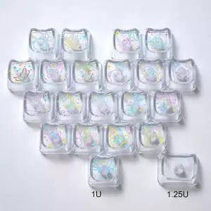 호환  MOA 나비 고양이 모양 투명 PC 소재 흰색 분홍색 검정색 파란색 투명 키캡 식 키보드용