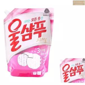 애경 중성 세제 울샴푸 1.4L 리필 니트 구스 다운 패딩 오리털 세탁