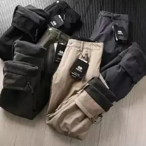 남성용 바지 면 캐주얼 아웃도어 방한 기모 바람막이 발수 스키 DUCHI1