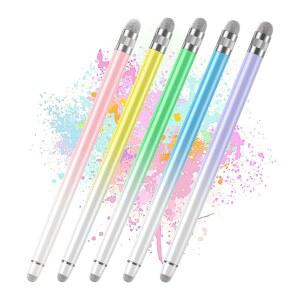 터치스크린용 보포모포 5PCS 스타일러스 펜, 용 펜 / 태블릿 안드로이드 마이크로소프트 서피스, 터치스크린과 호환(퍼플 핑크 블루 그린 옐로우)