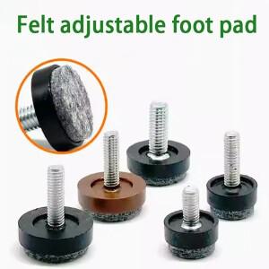 4-16개 펠트 나일론 발 패드 조절 가능한 나사 M6 M8 테이블&의자 균형 보호 가구 다리 미끄럼 방지
