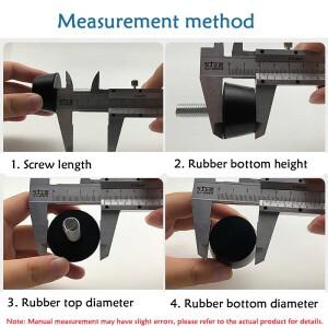 M6 M8 M10 고무 조절식 발패드 나사 포함 테이블 의자 블랙 레벨링 풋패드 가구 다리 충격 방지 보호