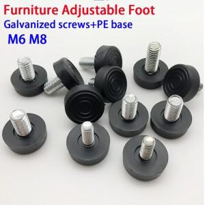 가구 조절식 발 M6 M8 나사봉 발못 미끄럼 방지 소파 지지대 하드웨어 충격 흡수 보호
