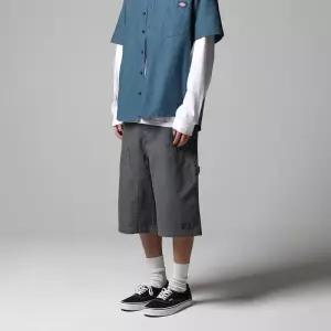 [매장정품] 디키즈 워시드 더블니 카펜터 트윌 쇼츠 Charcoal 3183605