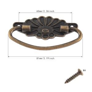 1pc 81*40mm 나무 상자 가구 손잡이 빈티지 찬장 내각 및 유럽 스타일 하드웨어 도매