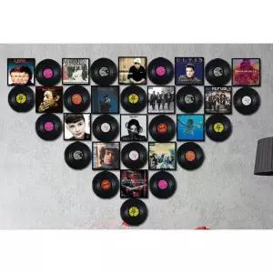 판 벽면장식 엘피판 투명 인테리어 라이브바 레트로