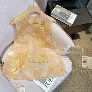 엘럽 여친 조끼 단추 하이넥 나시탑 빅사이즈 원템3