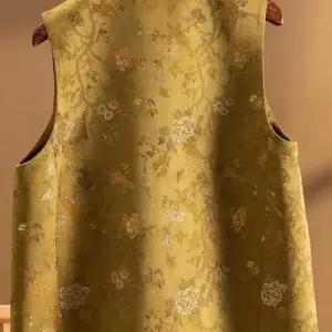 엘럽 여사친 가을 프린팅 라인베스트 사틴함유사 A 빅사이즈 조끼 원템3