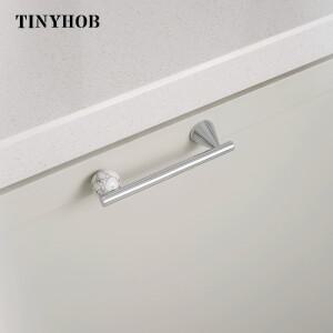 천연 크리스탈 + 밝은 크롬 황동 가구는 문 손잡이와 부엌 찬장 서랍을 위한 당겨 홈 장식을 당깁니다