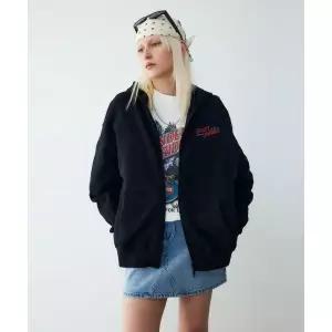 HARLEY-DAVIDSON COLLECTIONS [본 라이더] 스컬윙 후드 짚업 블랙_HH16109001