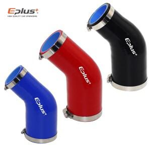 EPLUS 실리콘 호스 45도 커넥터 리듀서 파이프 어댑터 블루 블랙 그린 고온 저항 범용 실리카겔