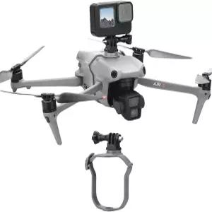 1/4인치 나사 상부 어댑터가 장착된 DJI Air 3S/Air 3 드론용 Wtohoby 액션 카메라 마우스 Insta360 GO