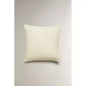 ZARA 도트 퀼팅 차렵이불 쿠션 커버 - 크림