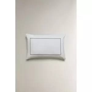 ZARA 파이핑 쿠션 커버 - 화이트