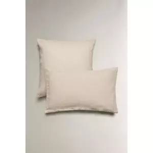 ZARA 도트 퀼팅 린넨 차렵이불 쿠션 커버 - 라이트 베이지