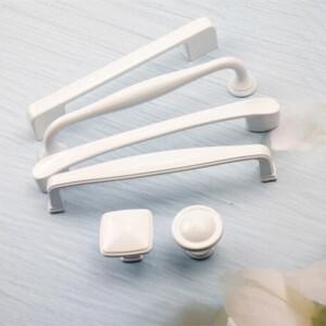 KK & FING 알루미늄 옷장 서랍 캐비닛 손잡이, 유럽 스타일 흰색 가구 하드웨어 액세서리