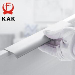 KAK 검은 숨겨진 캐비닛 핸들 알루미늄 합금 주방 찬장 문 서랍 손잡이를 당깁니다 긴 가구 하드웨어