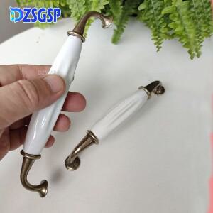 Crackle 주방 캐비닛 손잡이 및 가구 스타일 문 농촌 검정 흰색 세라믹 서랍