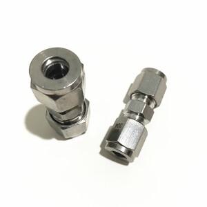 304 스테인레스 스틸 3mm 4mm 6mm 8mm 10mm 동등한 이중 페럴 튜브 파이프 피팅 유니온 커넥터