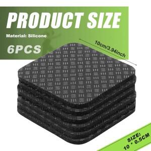 6Pcs 실리콘 러닝 머신 매트 방진 운동 장비 소음 감소 워킹 패드 체육관 용 안티 슬립