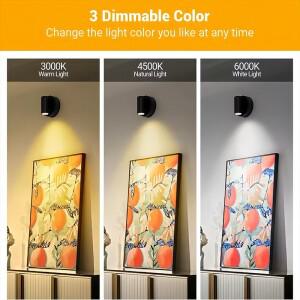 LED 자석 벽 램프, USB 충전식, 터치 스위치, 밝기 조절 가능, 침실, 식당, 파티, 아트 데코에 이상적
