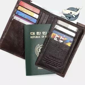 가죽 여권지갑 카드 수납이 편리한 소가죽 pMo9+5bQR