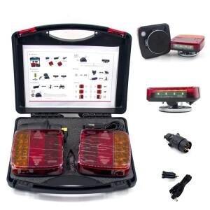 무선 마그네틱 LED 트럭 후미등, 트레일러 신호 경고 브레이크 램프, 견인 캐러밴 캠핑카 화물차 RV 보트