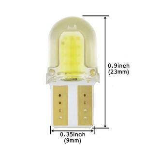10pcs 4 칩 COB 빛 LED W5W T10 194 168 4SMD 주차 전구 웨지 클리어런스 램프 CANBUS 실리카 젤 자동차