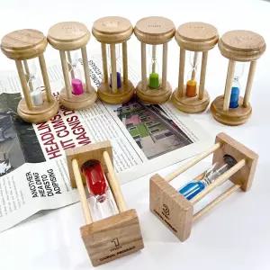 원목 원형 모래시계 1분 3분 UVE6+7Rwb