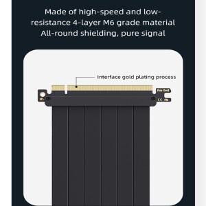 TEUCER 수직 GPU 장착 브래킷 그래픽 카드 홀더 키트(20cm PCI-E 4.0x16 간섭 방지 라이저 케이블 90도 포