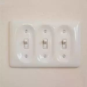 스위치커버 스위치 세라믹 커버 빈티지 유백색 레트로 고급