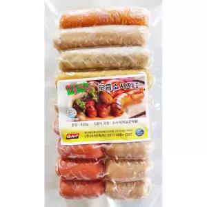 (튼튼)칼집 모듬소세지(420g)소시지 안주용 캠핑용 맛있는 반찬용