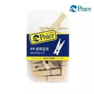 [문구] 평화 원목집게 3P 평화집게 사무실서류집게 평화집