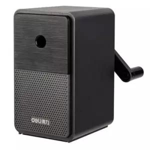 [문구] 델리 5단 심조절 연필깎이 블랙실버 71160BS