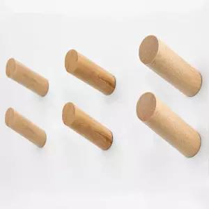 벽을 위한 에보리 6 천연 나무 고리 소박한 벽걸이 모자 장식용 코트 걸이 가방 걸이용 헤비 듀티 수건