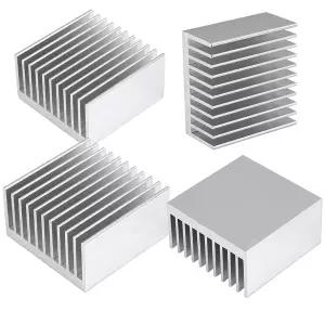 4PCS 양극 산화 알루미늄 히트 싱크 40x40x20mm / 1.57 x1.57 x0.79 히트싱크 키트 쿨러 냉각 핀 40mm 전자